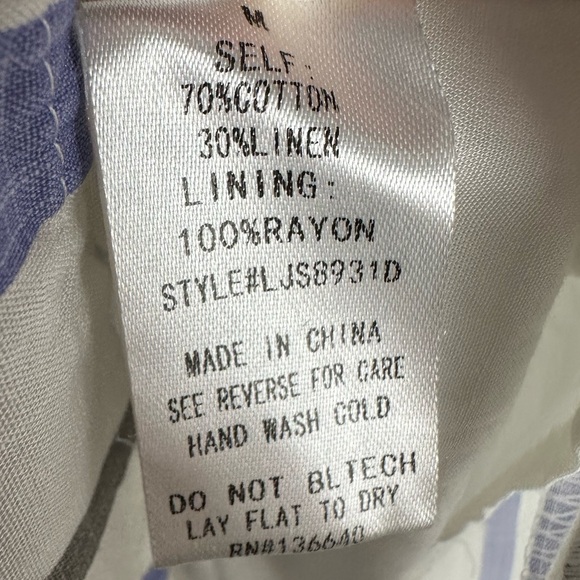 L’atiste white striped off the shoulder beachy romper size medium - Picture 5 of 7